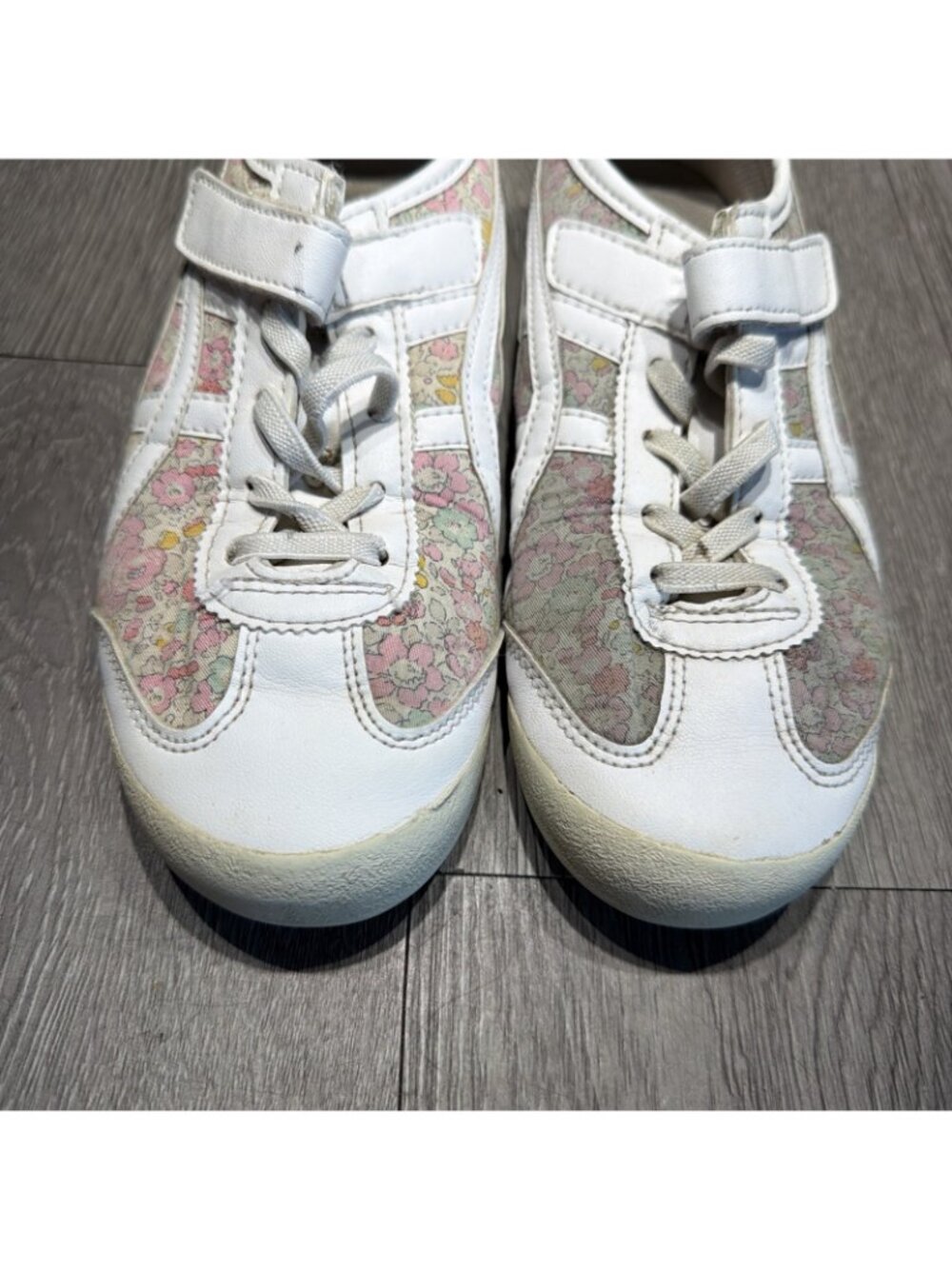 Onitsuka Tiger Mexico 66 kids' Shoes "White Cotton Candy" floral Girls Size 3 - Picture 3 of 9
